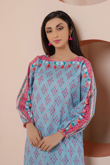 Bonanza Satrangi Blue Lawn Suit Rsk222p36 Eid Pret 2022 Online Shopping